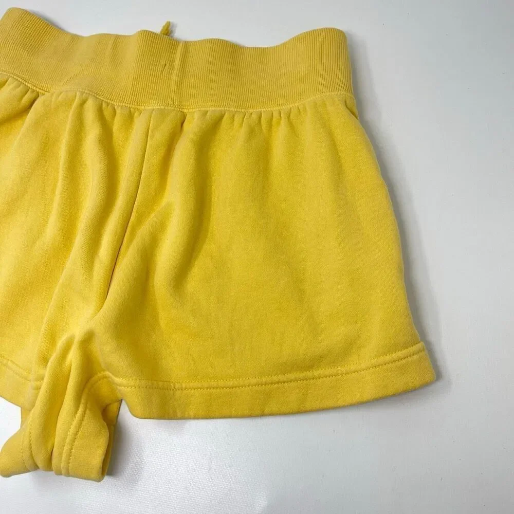 Nike Phoenix Fleece High Rise Shorts FD1409-795 Yellow Gold Women’s Size Medium